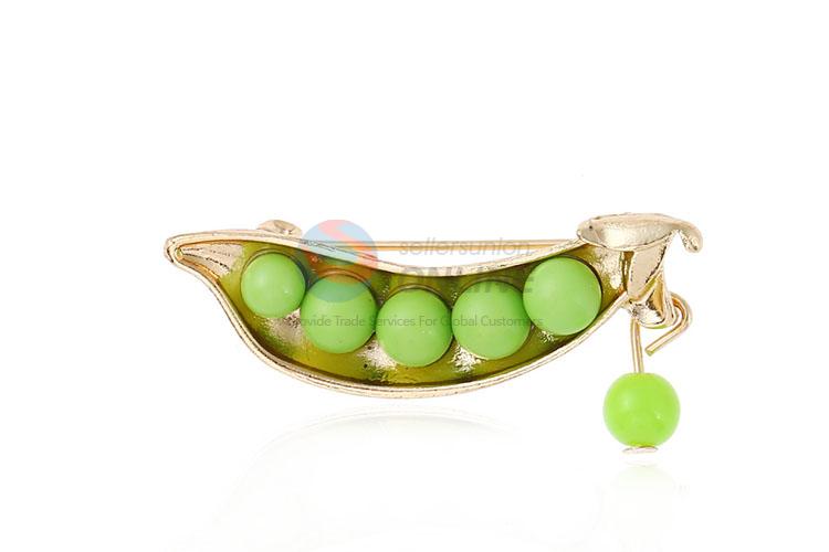 Wholesale custom peasecod shape alloy brooch