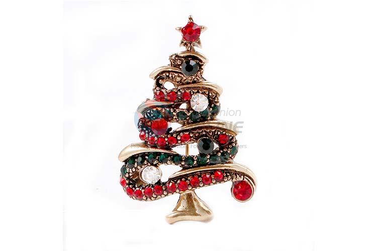 Factory sales Christams tree shape alloy brooch