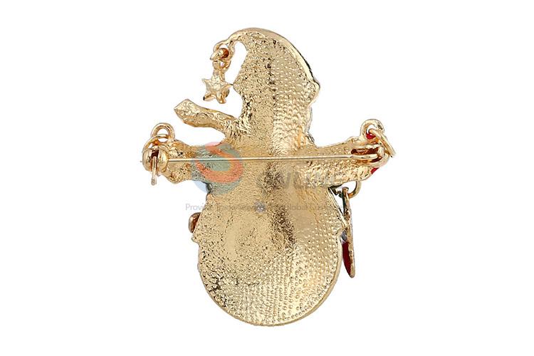 Bottom price snowman shape alloy brooch