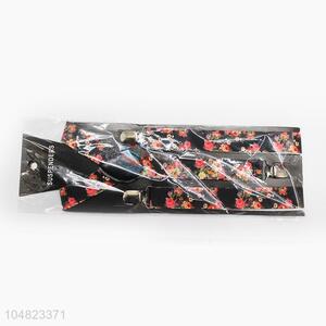 High Quality Flower Printing Adult Adjustable Suspenders