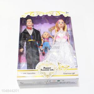 China Factory Plastic 11 Cun Family Dolls Toy for Kids