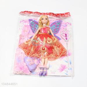 Cartoon Kids Gift 11 Cun Wedding Dress Dolls with Wings and Bag