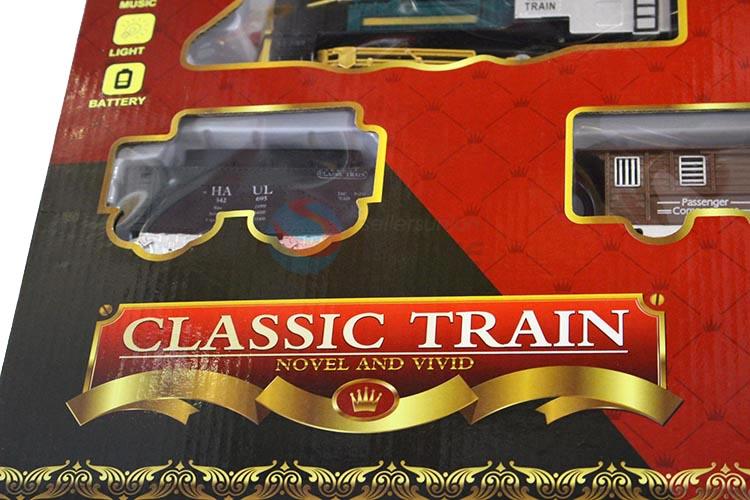 High quality kids train track toys with music