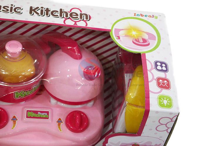 Customized wholesale kids light&music kitchen set toys