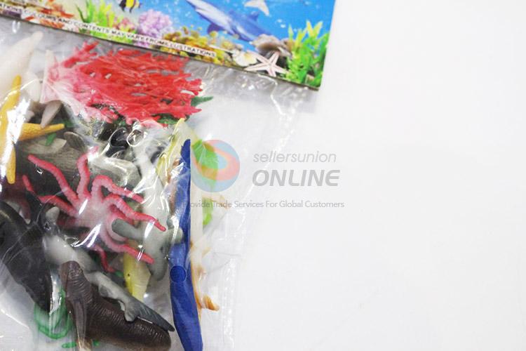 Low price plastic sea animals 18pcs