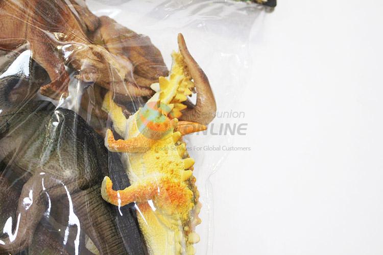 High grade custom plastic dinosaur model toy 6pcs