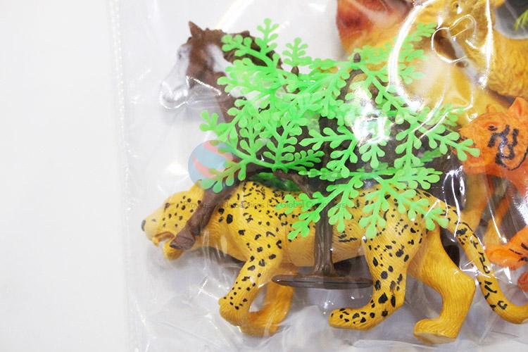 Direct factory plastic jungle animal toy 6pcs