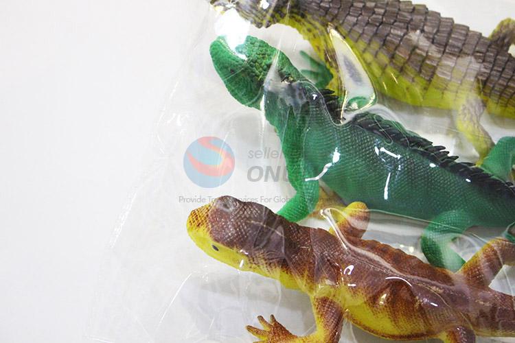 Premium quality plastic lizard model toy 3pcs