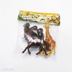 Factory sales plastic jungle animal toy 3pcs