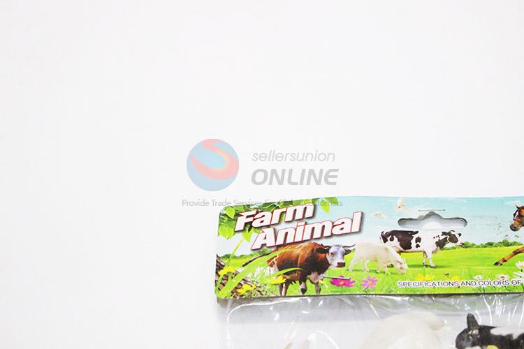 Factory promotional plastic farm animals 6pcs