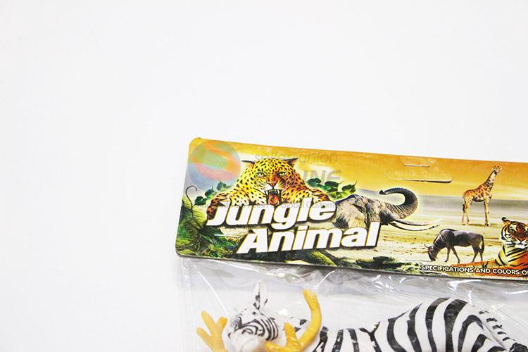 Best selling plastic jungle animal toy 4pcs