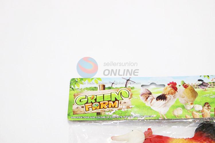 High grade custom plastic farm animals 4pcs