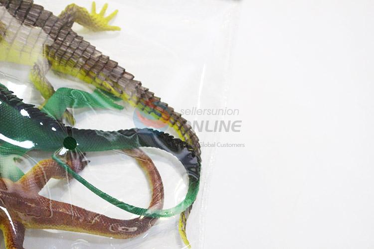 Premium quality plastic lizard model toy 3pcs