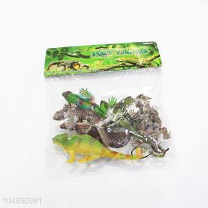 High quality plastic lizard model toy 6pcs