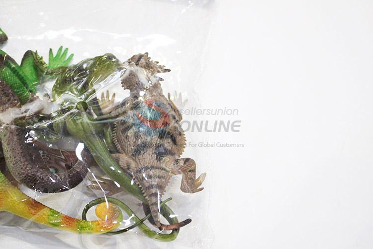 High quality plastic lizard model toy 6pcs