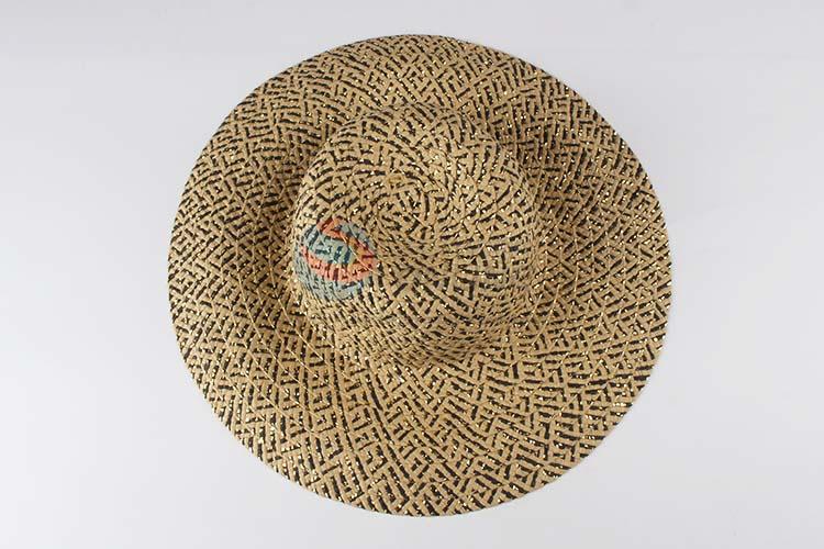 Bottom Price Big Brim Straw Hat Beach Paper Straw Hat