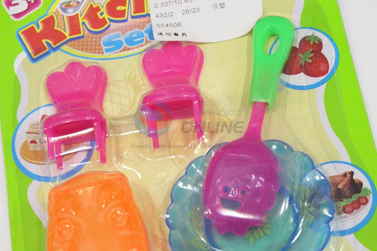 High grade custom plastic kitchenware set toy