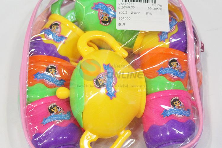 Good quality plastic tea set toy