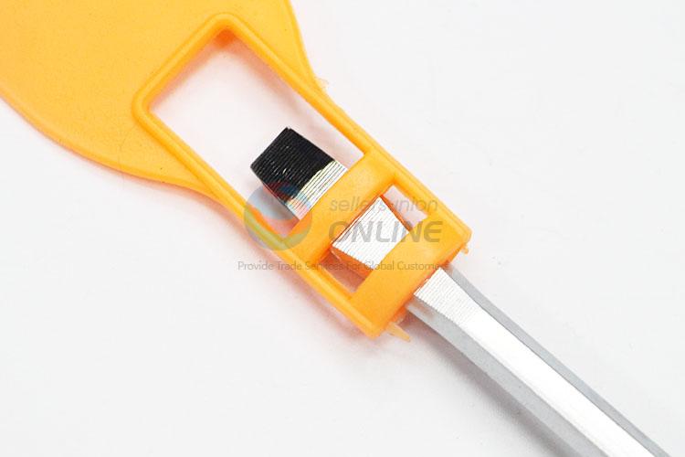 Plastic Handle Slottted Screwdriver with Protective Cover