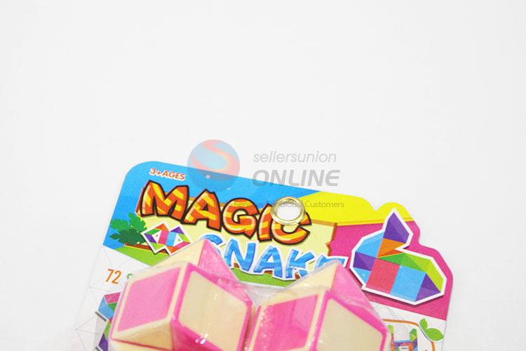 Personalized Pink and Yellow Color Educational Speed Heart Shaped Twist Cube Puzzle Toys