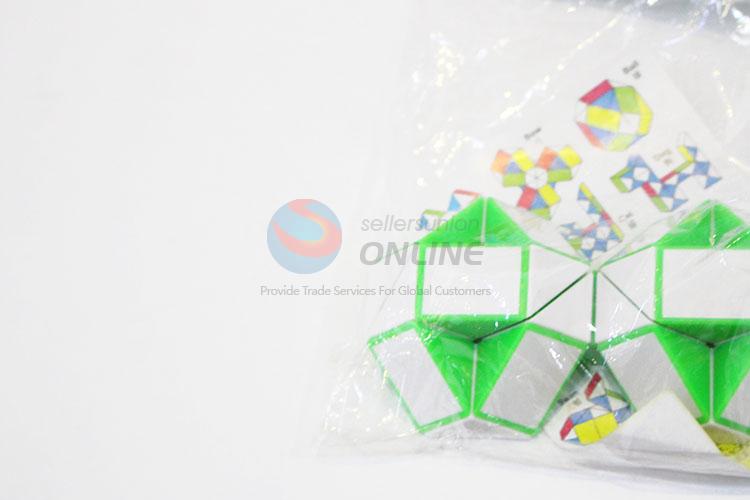 Serviceable Green and White Color Educational Speed Magic Toys Twist Cube Puzzle Toys