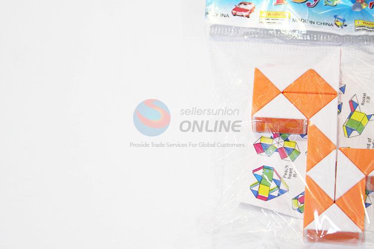 Professional Orange and White Color Educational Speed Magic Dog Toys Twist Cube Puzzle Toys