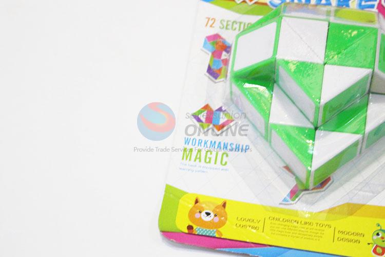 New Customized Green and White Color Educational Speed Heart Shpaed Twist Cube Puzzle Toys