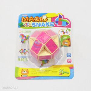 Factory Hot Sell Yellow and Pink Color Educational Speed Magic Toys Twist Cube Puzzle Toys