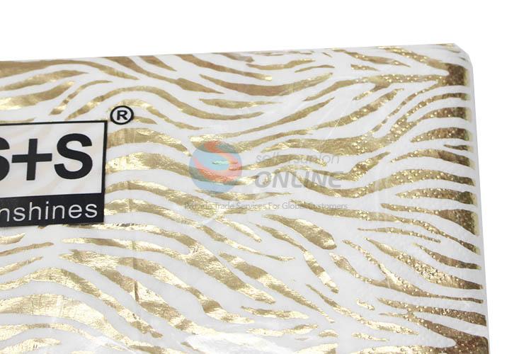 Two Colors Gold Blocking Eco-friendly Printed Paper Napkins Set