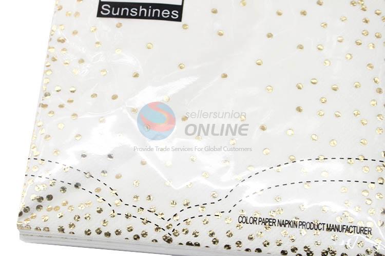 Beatiful Two Colors Gold Blocking Paper Napkins for Decoration