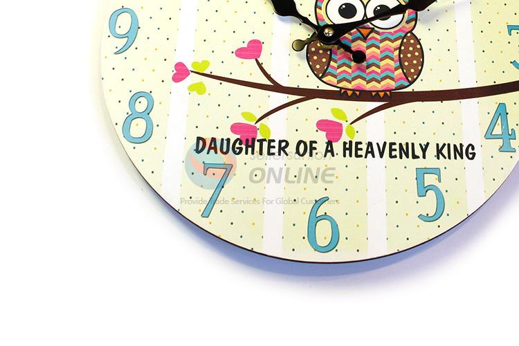 Factory supply round printed wall clock for home decor