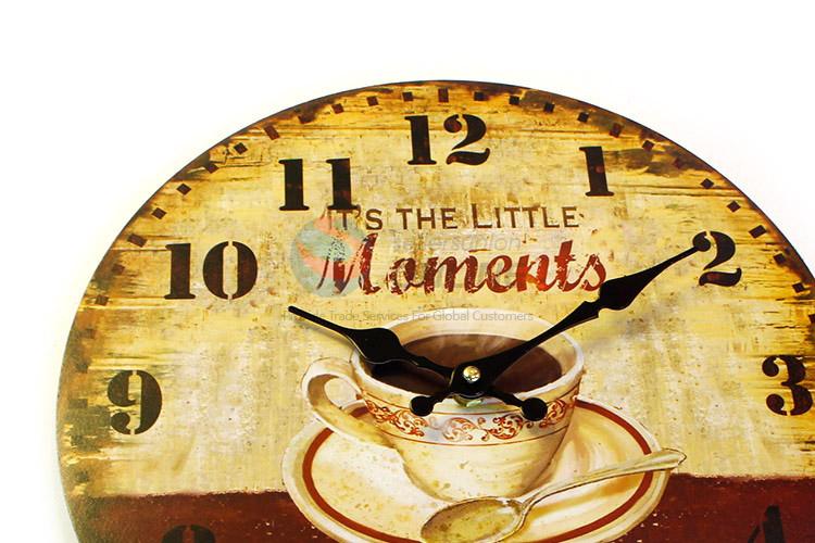 China wholesale round printed MDF wall clock