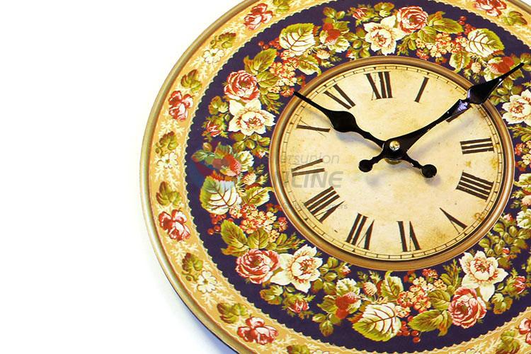 China factory round printed MDF wall clock