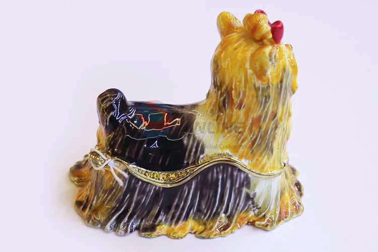 Fashion Style Cute Dog Metal Alloy Jewelry Trinket Box