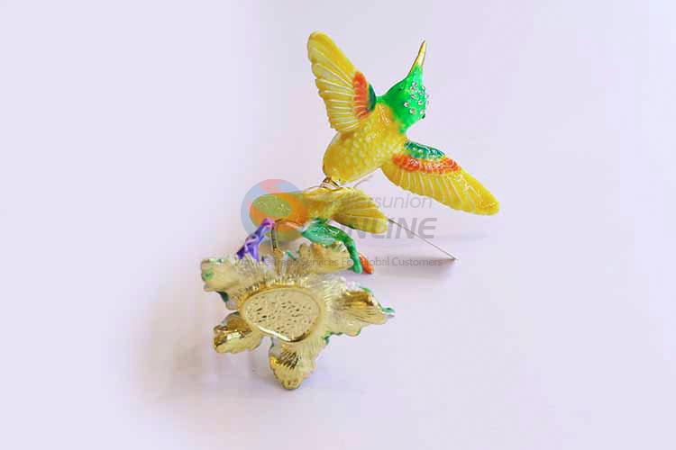 Made In China Wholesale Cute Bird Metal Alloy Jewelry Trinket Box