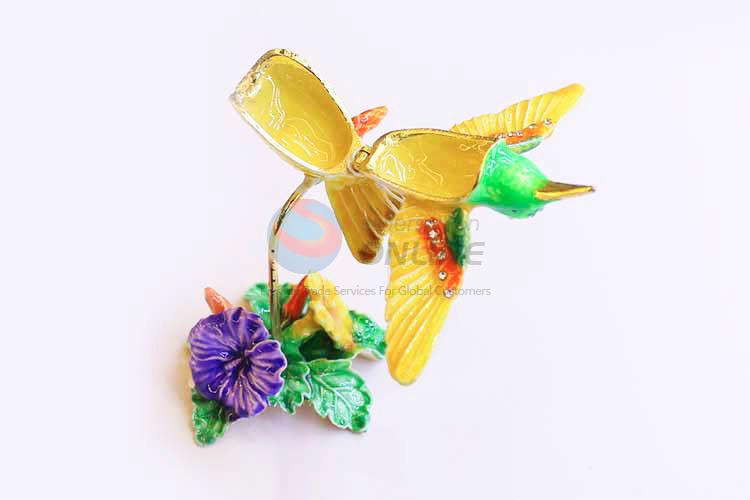 Made In China Wholesale Cute Bird Metal Alloy Jewelry Trinket Box