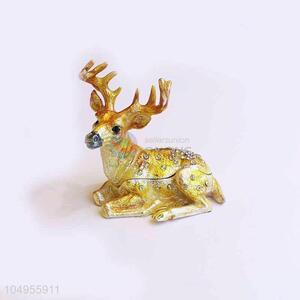 Wholesale Unique Design Cute Deer Metal Alloy Jewelry Trinket Box