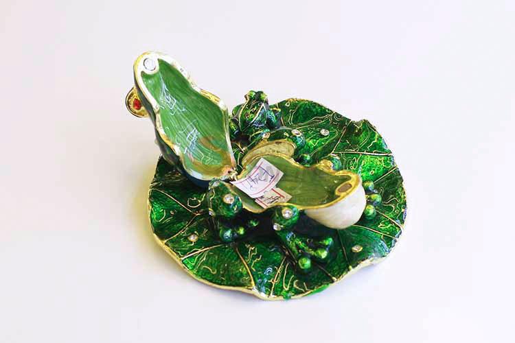 Lowest Price Metal Trinket Frog Shape Jewelry Packaging Jewelry Box