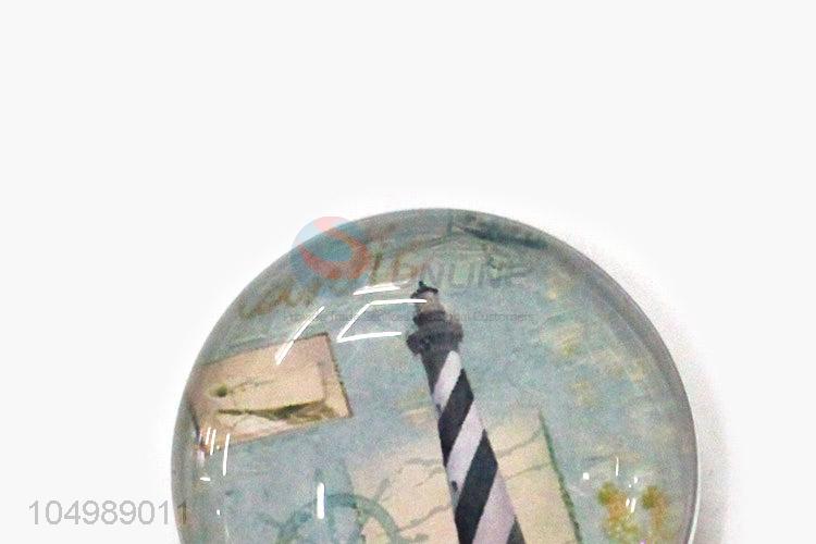 Premium quality round epoxy resin fridge/refrigerator magnet