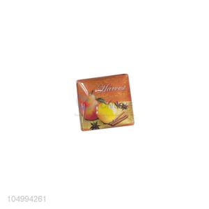Customized wholesale square fruit pattern epoxy fridge magnet