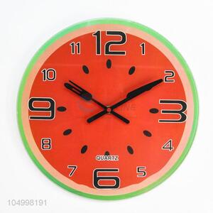 Fancy Design Round Shaped Fruit Pattern Glass Wall Clock