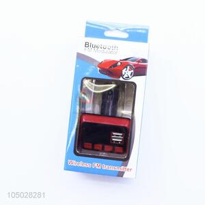Simple Style Red Color Car Bluetooth Wireless FM Transmitter