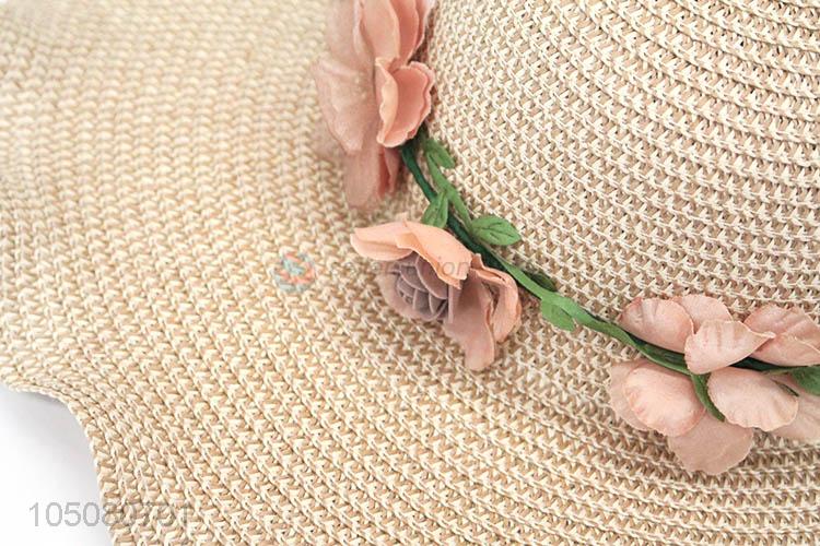 Reasonable Price Women Summer Brimmed Travel Hat Beach Hat