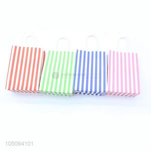 Latest Simple Stirped Paper Gift Bag Christmas Gift Bags