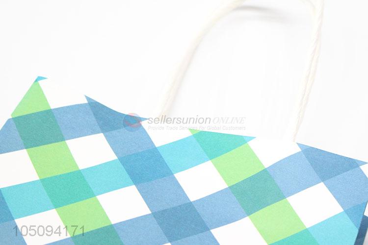 Wholesale Factory Supply Check Pattern Paper Shopping Gift Bag