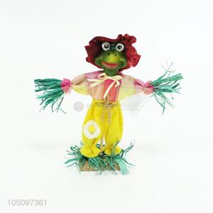 Cartoon Frog Shaped <em>Nonwovens</em> Scarecrow <em>Crafts</em>