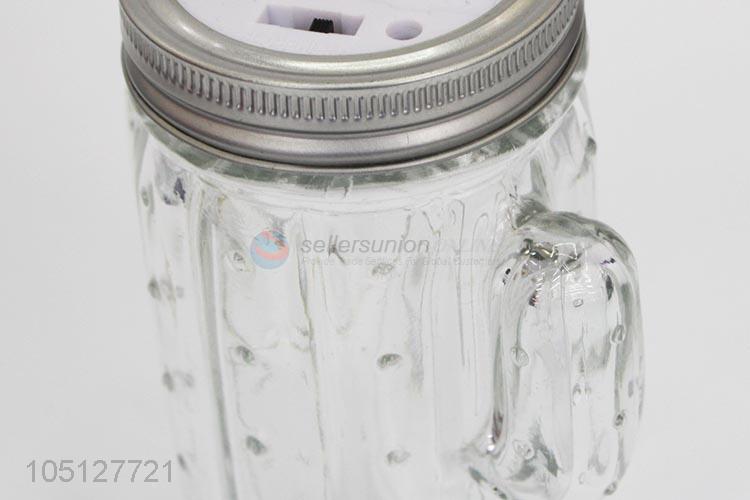 Fashion Mini Glass Bottle Night Light Cup Creative LED Table Lamp