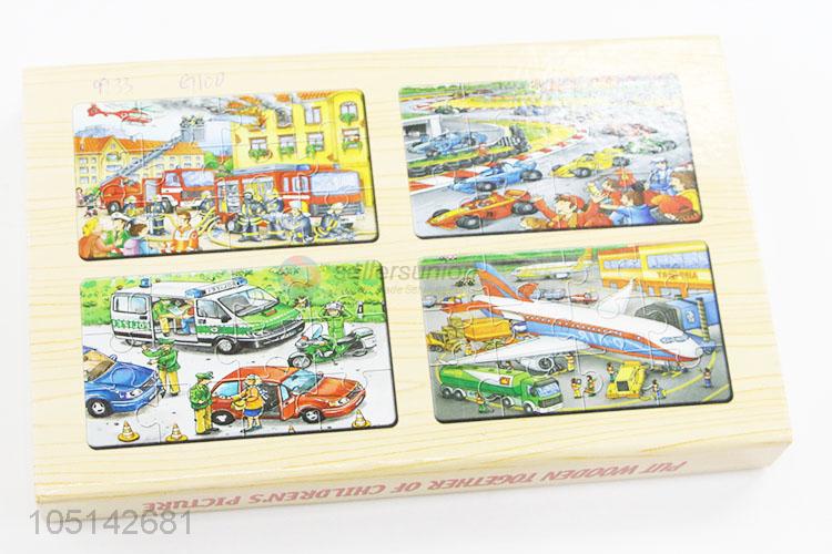 Hot Selling 4 Layers Learning Early Education Wood Jigsaw Puzzles Toy