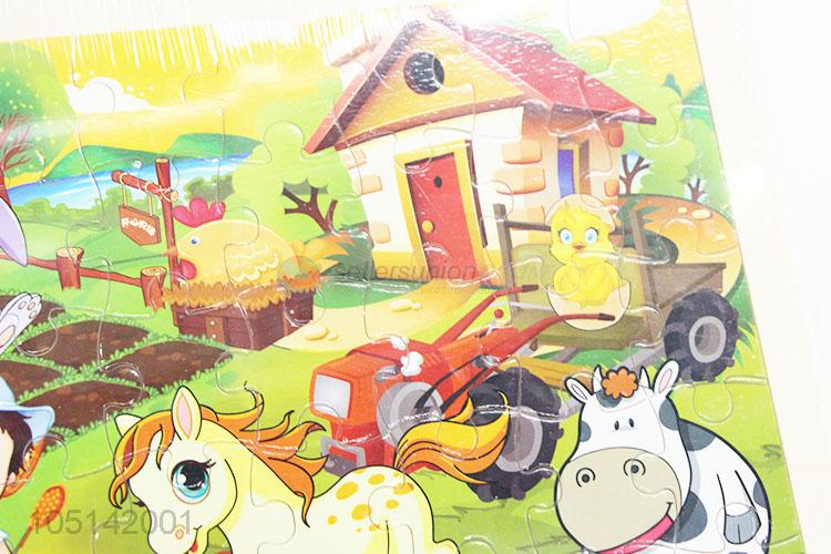 Popular Promotion 40 Pieces/Set Jigsaw Farm Puzzle Children'S Learning Toy