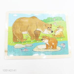 Latest Arrival 80 Pieces/Set Cute Cartoon Baby Puzzle Wooden Small Piece Kids Toy